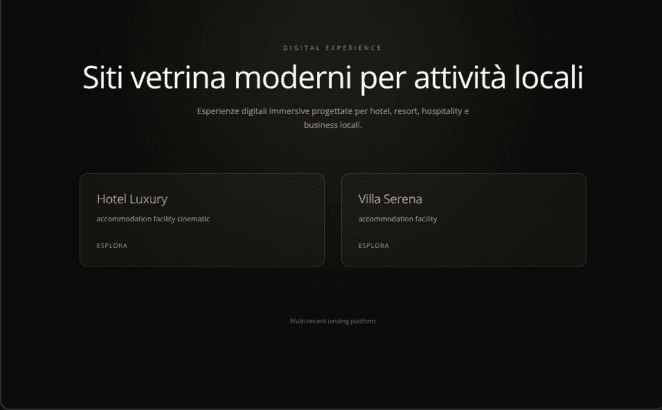Multi-Tenant Showcase Platform